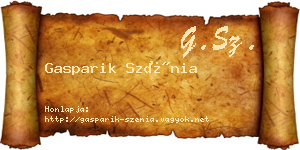 Gasparik Szénia névjegykártya